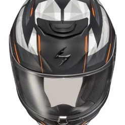 Scorpion EXO-R420 Engage Helmet Black/White/Orange / LG [Open Box] -Scorpion Sales 2022 scorpion exor420 engage helmet black white orange lg open box black white orange 7